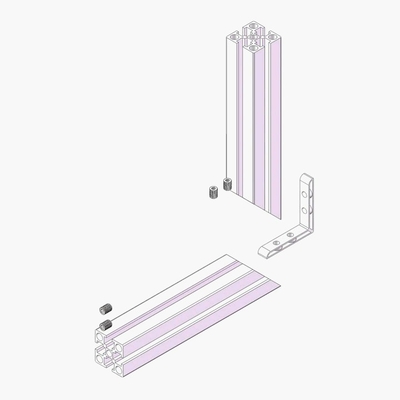 En el interior del soporte de 90 grados en el ángulo interior de conector de revestimiento para productos de hardware de precisión