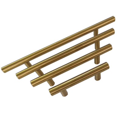 Proceso de estampado Manija de tubo de acero inoxidable para muebles de armario