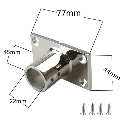 Partes de hardware OEM CNC Base de guía de acero inoxidable con accesorios de base rectangular