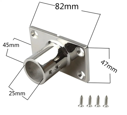 Partes de hardware OEM CNC Base de guía de acero inoxidable con accesorios de base rectangular