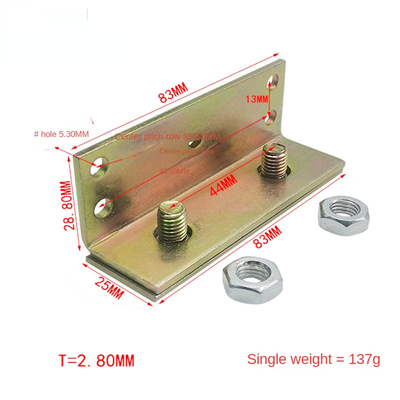 Especificaciones 83 * 24 * 2,8 mm Conjunto de ocho accesorios de herradura de hierro para la cama