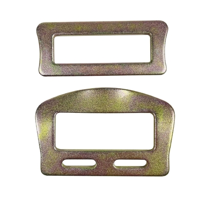 Accesorios de cinturón de seguridad con correa de deslizamiento rectangular de acero recubierto de zinc negro