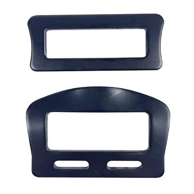Accesorios de cinturón de seguridad con correa de deslizamiento rectangular de acero recubierto de zinc negro