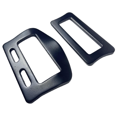 Accesorios de cinturón de seguridad con correa de deslizamiento rectangular de acero recubierto de zinc negro