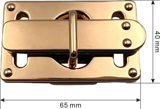 XS-231---004, J6611 Hardware de bloqueo de bolsas de mano con bloqueo de metal de empuje y giro