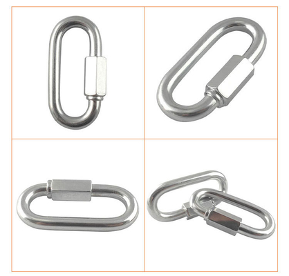4mm 5mm 6mm Galvanizado Oval Enlace Rápido para el equipo de aparejo aceptable OEM