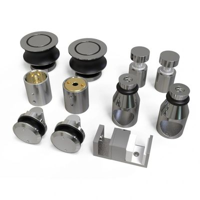 OEM CNC Hardware Parts Cabinets Acero inoxidable sin marco Puertas de ducha de vidrio corredizo
