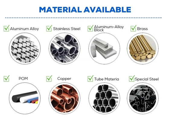 Equipo de mecanizado CNC para piezas de aluminio de acero inoxidable anodizadas y simples personalizadas