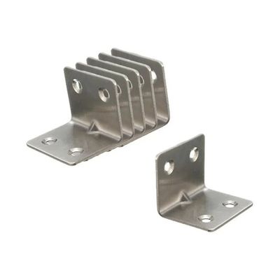 Proceso de estampado L Forma de acero ángulo plano Cuadro de armario de hierro de metal Bracket de esquina