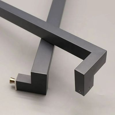 Cabinet de barras cuadradas negras tirador de tirador manijas de acero inoxidable hardware moderno