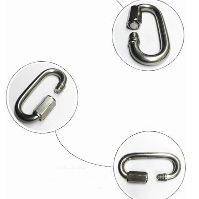 Proceso de estampado Remolque de acero inoxidable Cadenas de gancho de escalada de la hebilla del clip de la plataforma de hardware