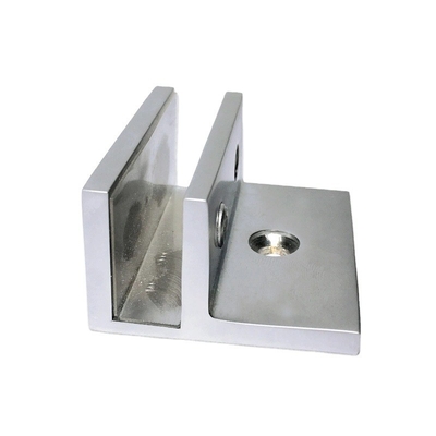 Partes de hardware OEM CNC, abrazadera de paneles de vidrio en forma de F con y material de acero inoxidable