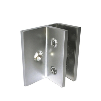 Partes de hardware OEM CNC, abrazadera de paneles de vidrio en forma de F con y material de acero inoxidable