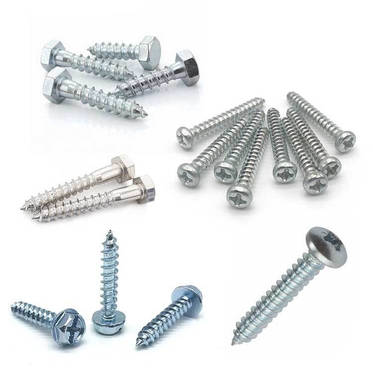 tornillo de formación de hilos para revestimiento en polvo de acero inoxidable de madera de metal plástico personalizado