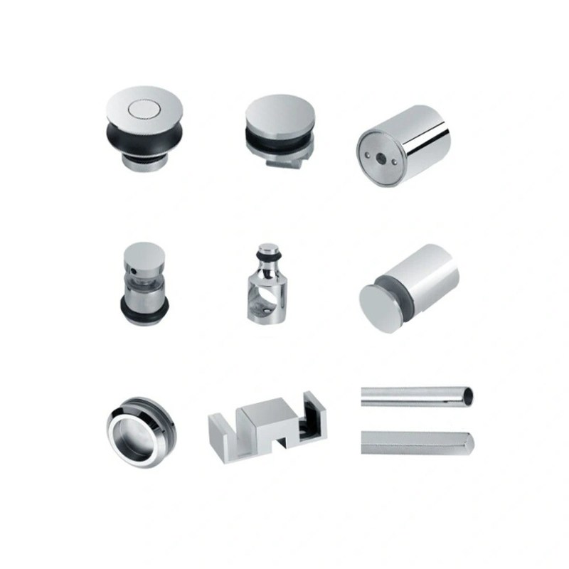 OEM CNC Hardware Parts Cabinets Acero inoxidable sin marco Puertas de ducha de vidrio corredizo