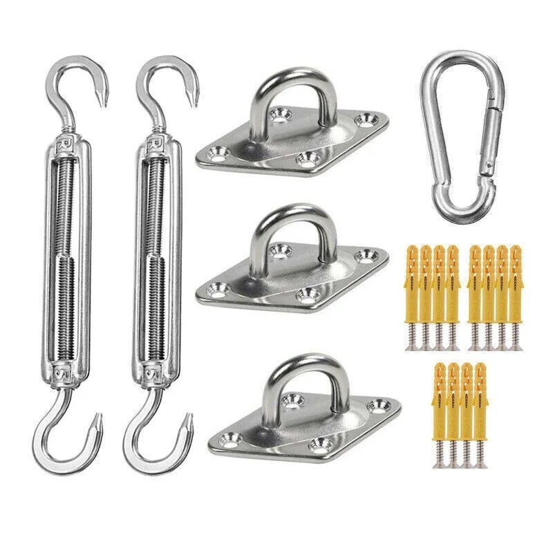OEM CNC piezas de hardware de acero inoxidable placas de montaje del ojo correa y girador kit de hardware